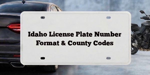 Idaho License Plate Number Format & County Codes
